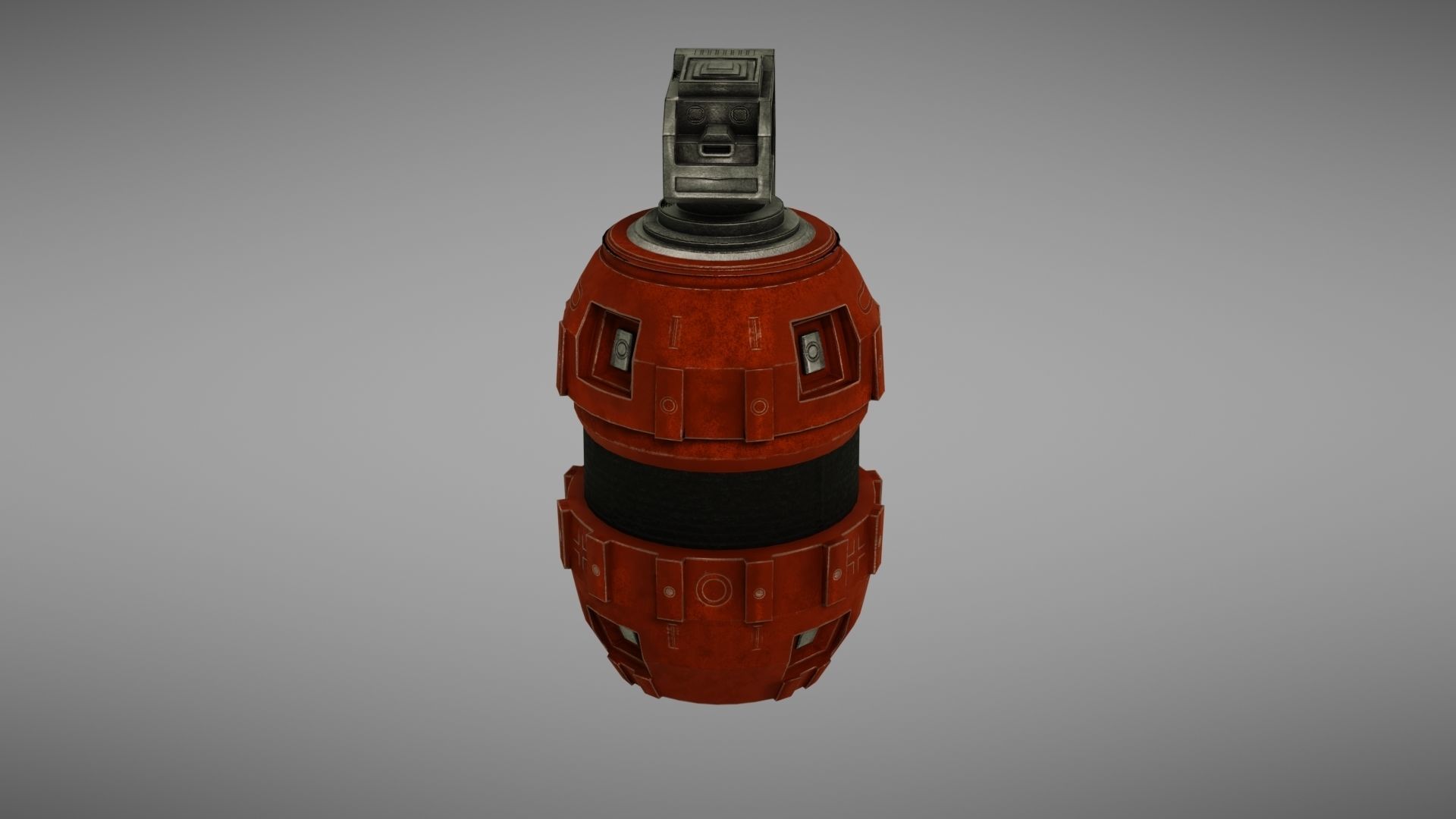 Grenade Sci fi 1 Low-poly 3D model_29
