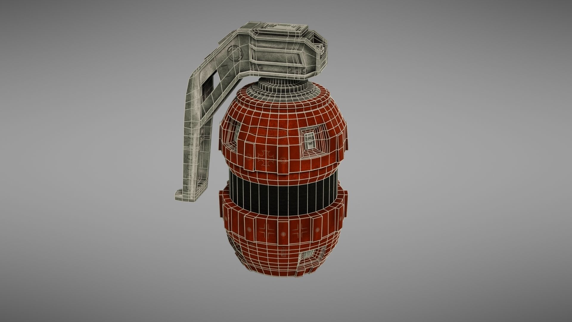 Grenade Sci fi 1 Low-poly 3D model_47