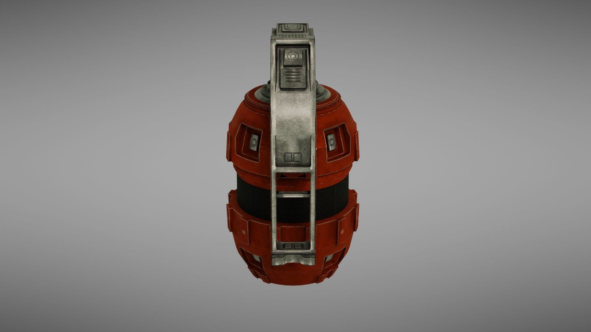 Grenade Sci fi 1 Low-poly 3D model_6