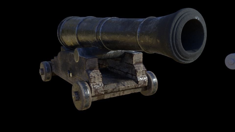 Cannon old 3D model_1
