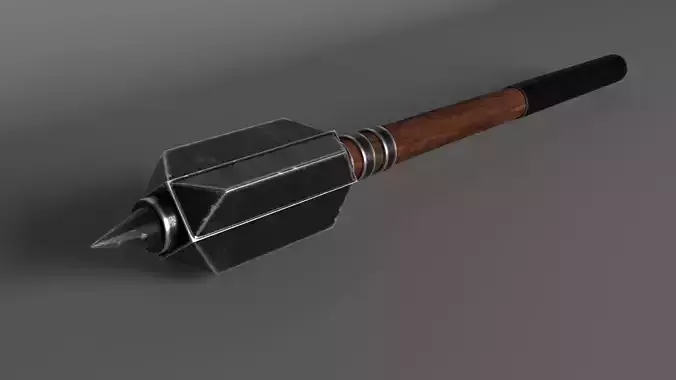 Medieval war mace low poly