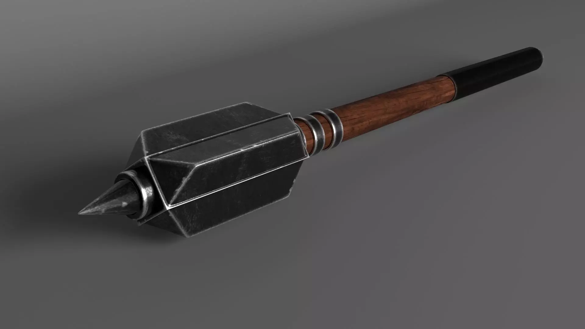 Medieval war mace low poly Low-poly 3D model_0