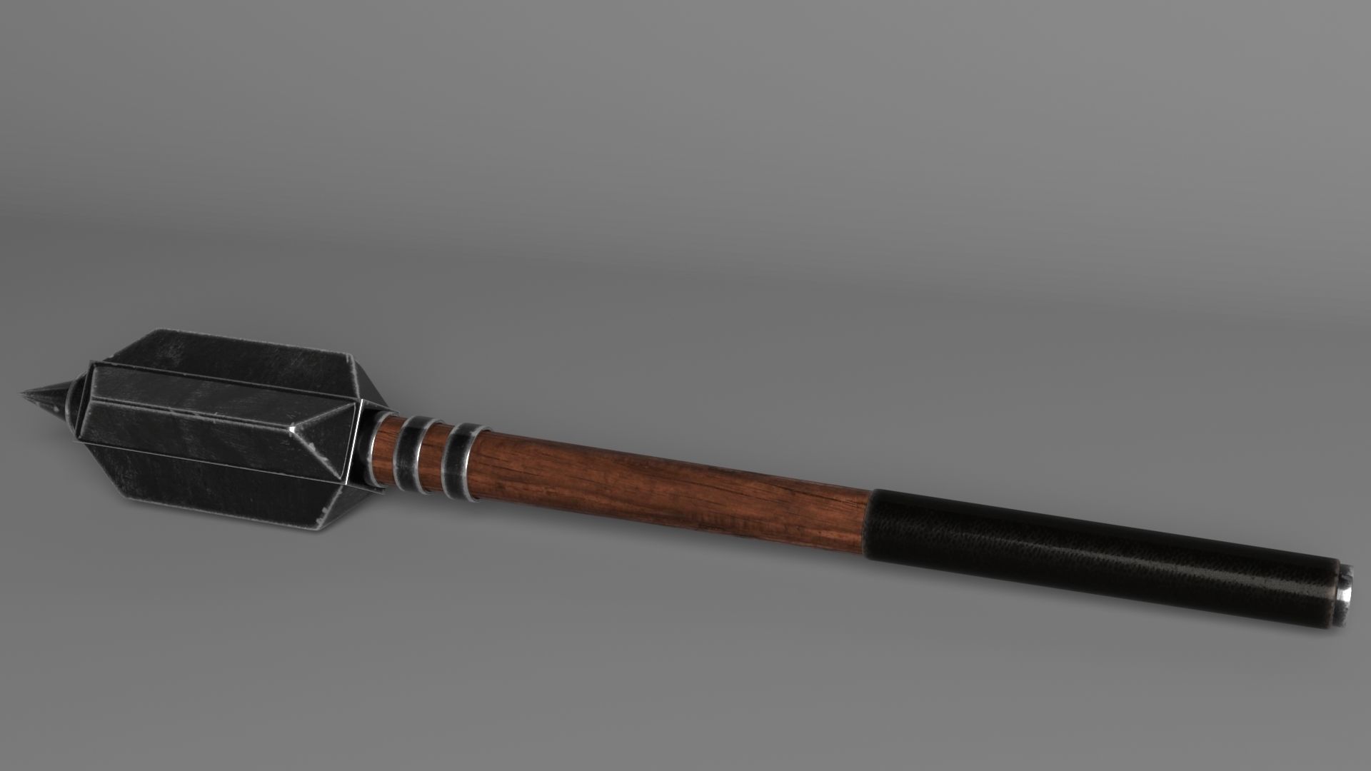 Medieval war mace low poly Low-poly 3D model_1