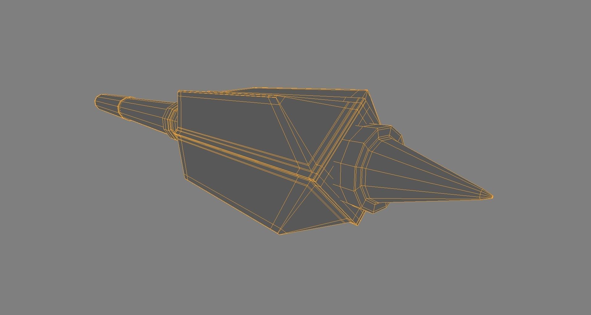 Medieval war mace low poly Low-poly 3D model_7