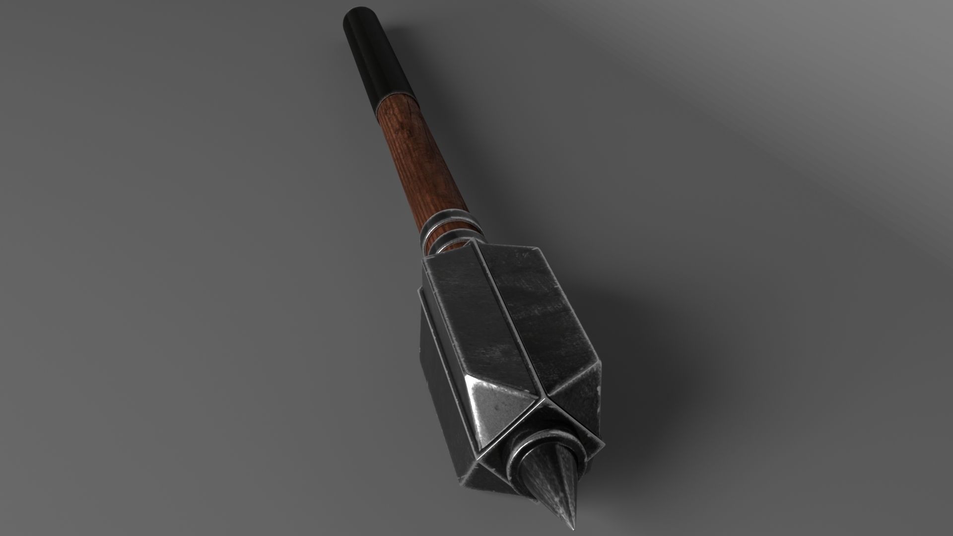Medieval war mace low poly Low-poly 3D model_3