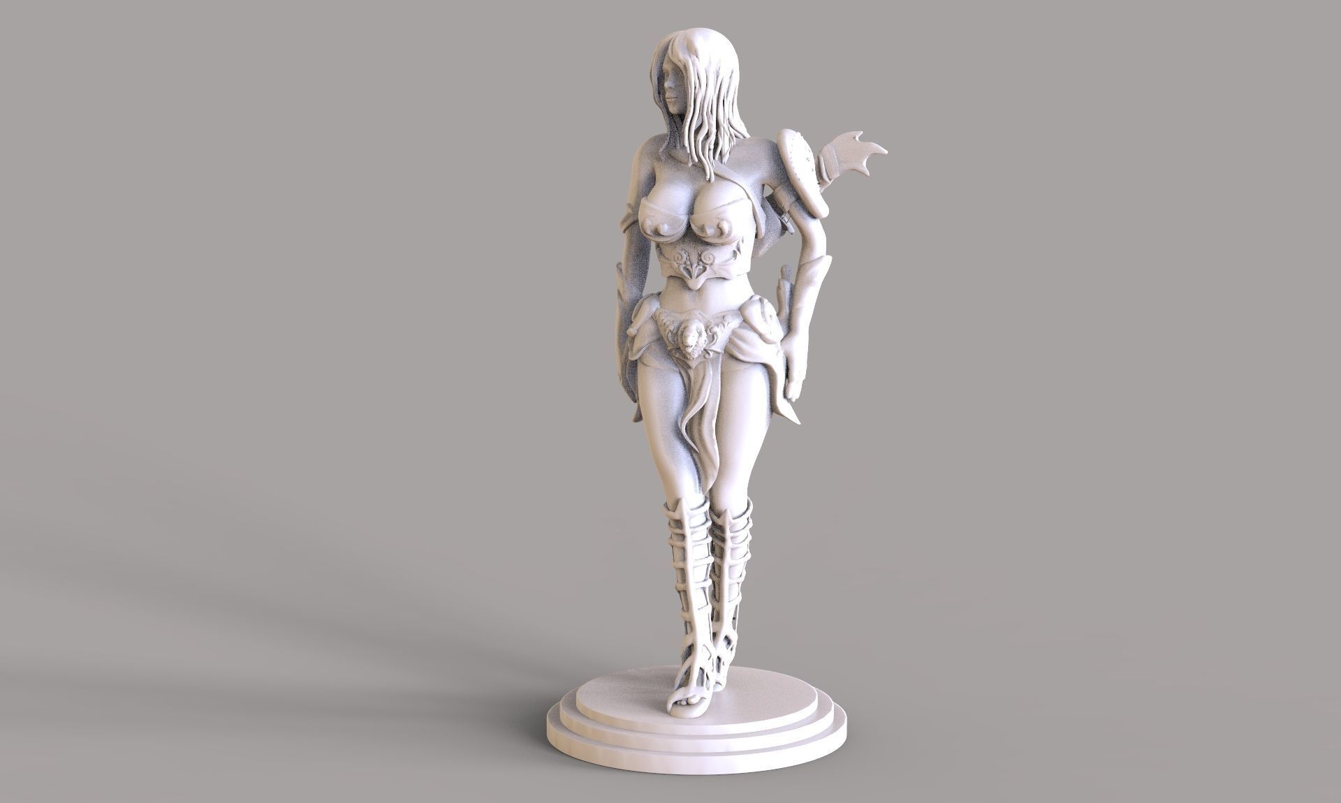 Warrior Girl 2 3D print model_1