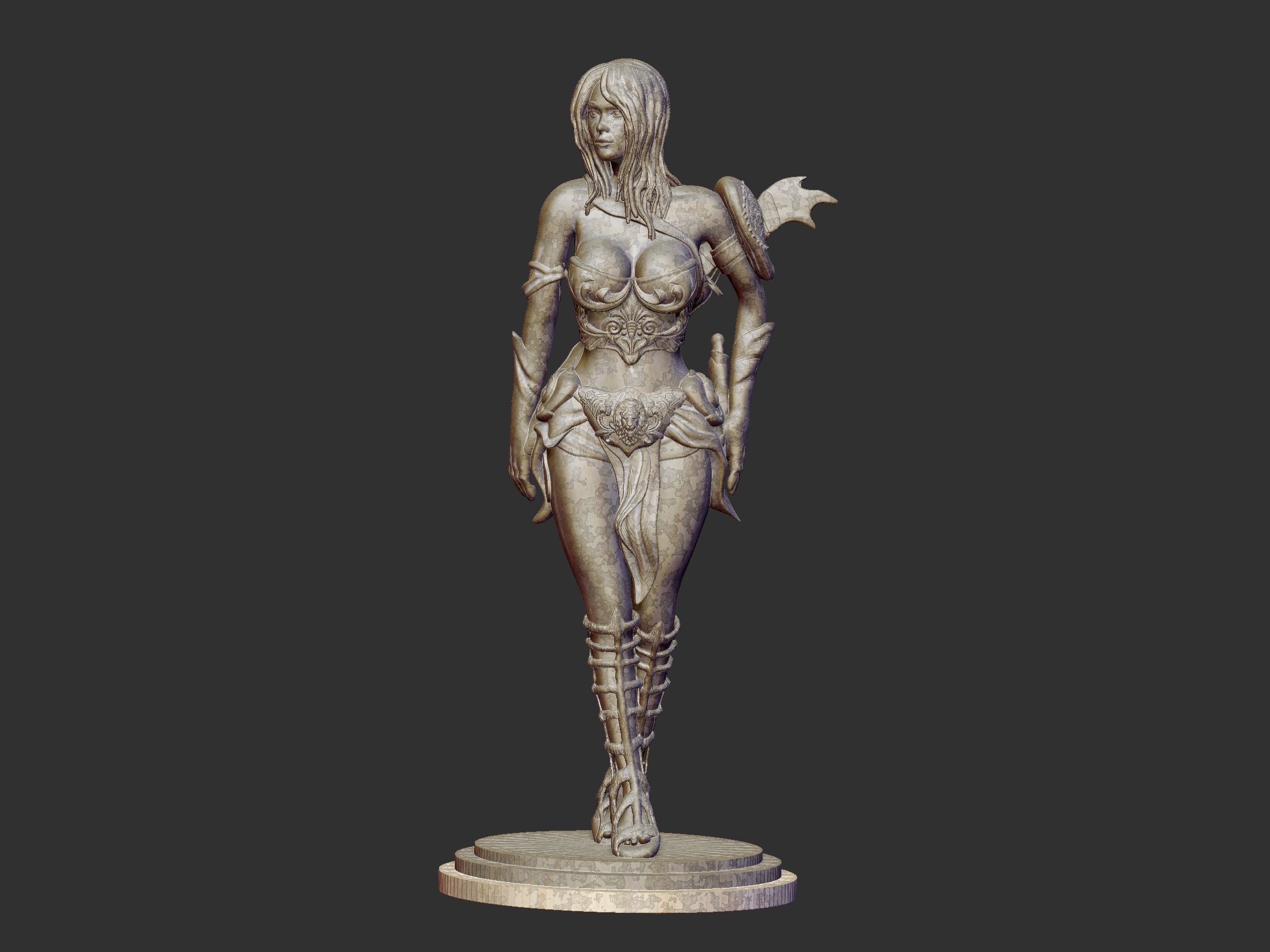 Warrior Girl 2 3D print model_4