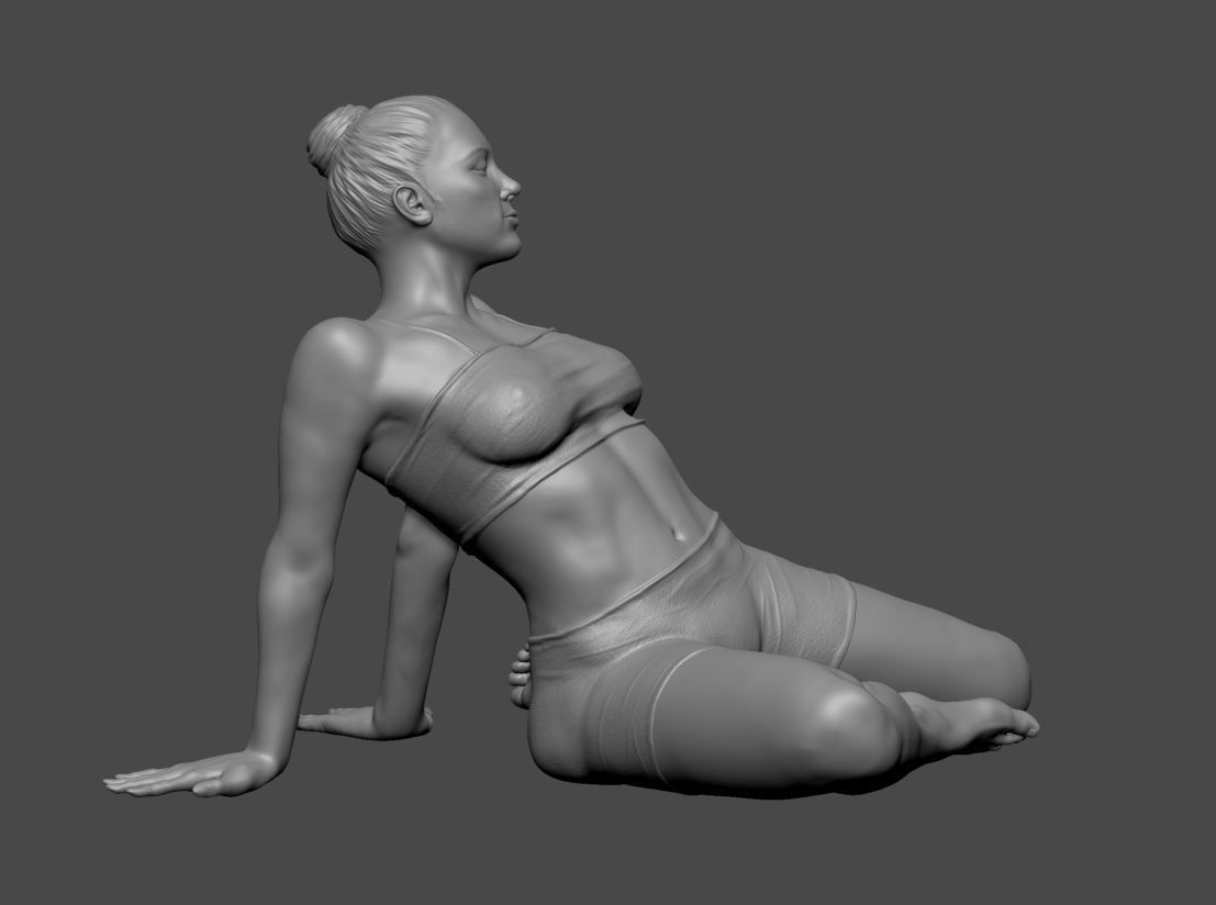 Woman Lady In pose 3DPrint 3D print model_4
