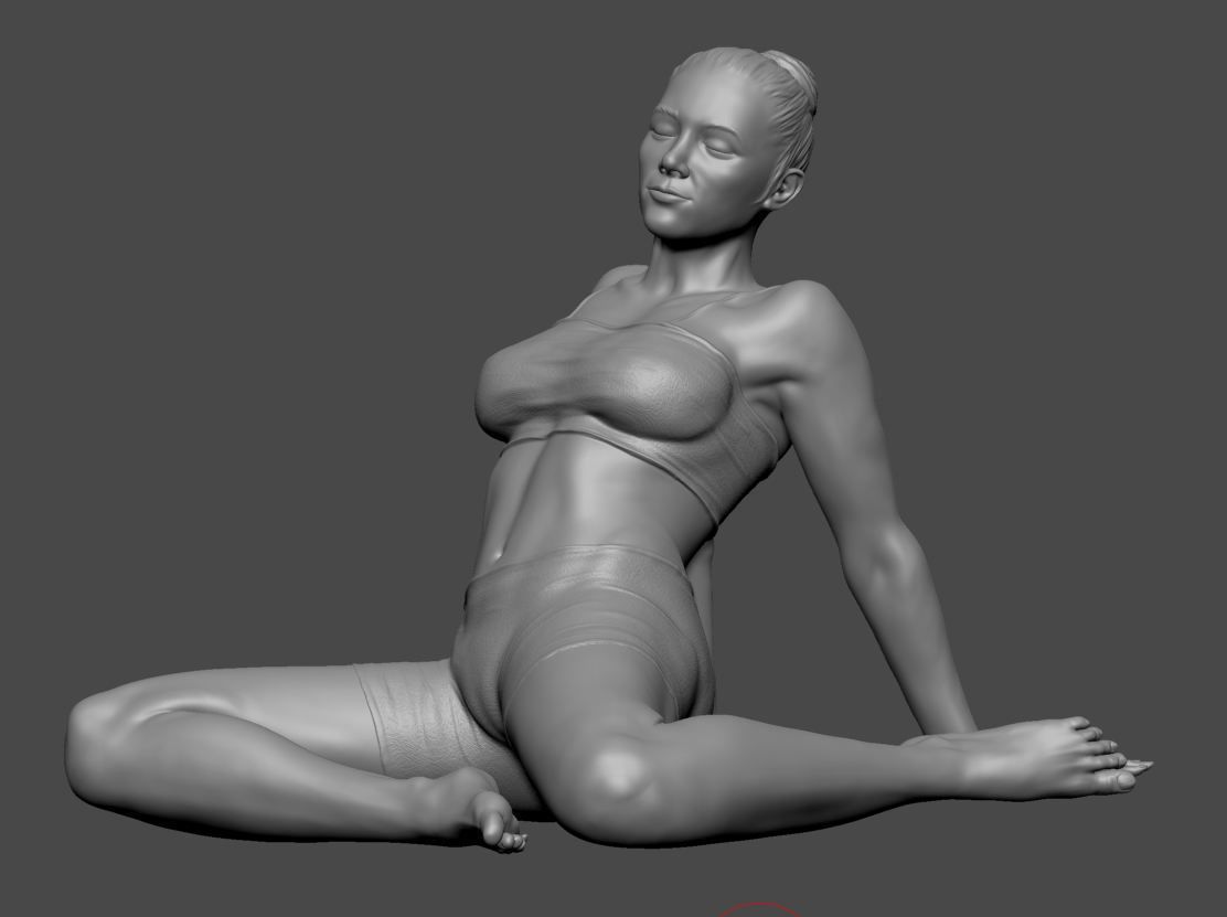 Woman Lady In pose 3DPrint 3D print model_2