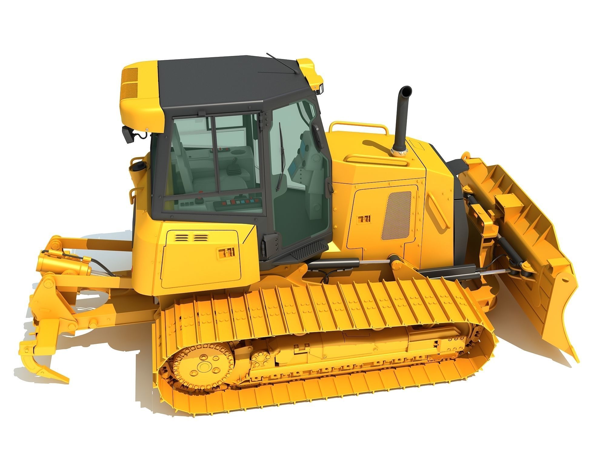 Bulldozer Construction Dozer 3D model_6