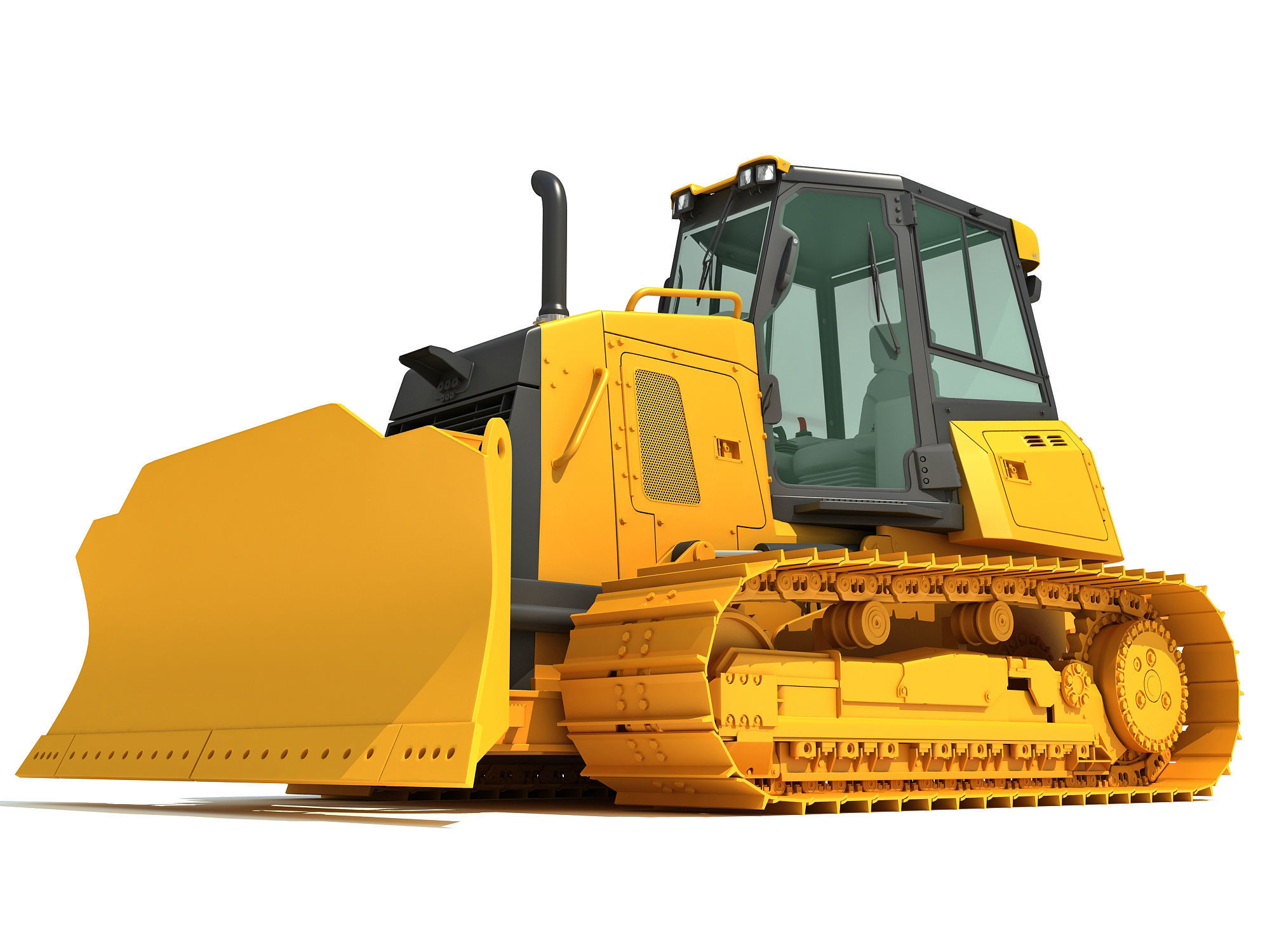 Bulldozer Construction Dozer 3D model_10