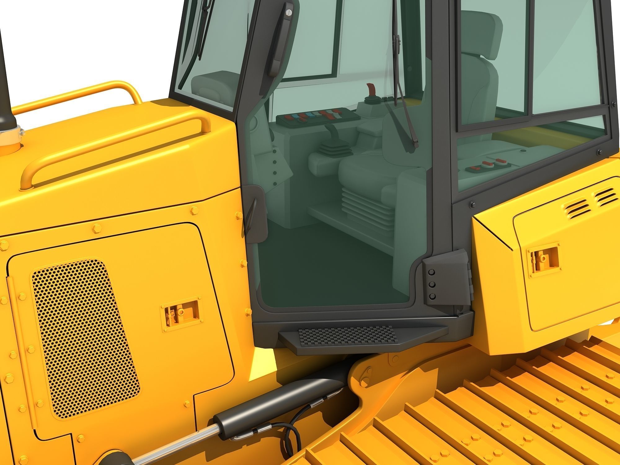 Bulldozer Construction Dozer 3D model_12