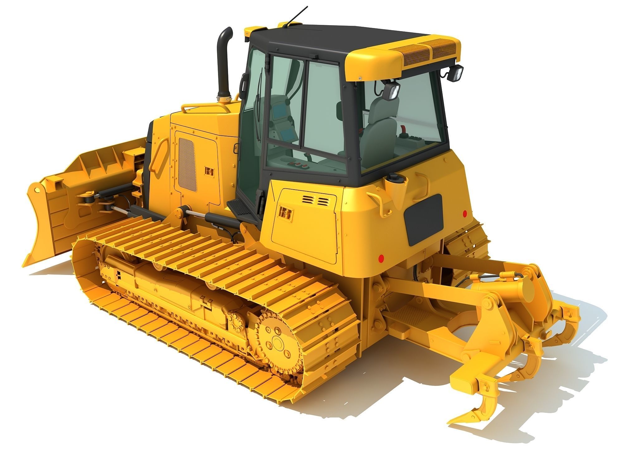 Bulldozer Construction Dozer 3D model_3