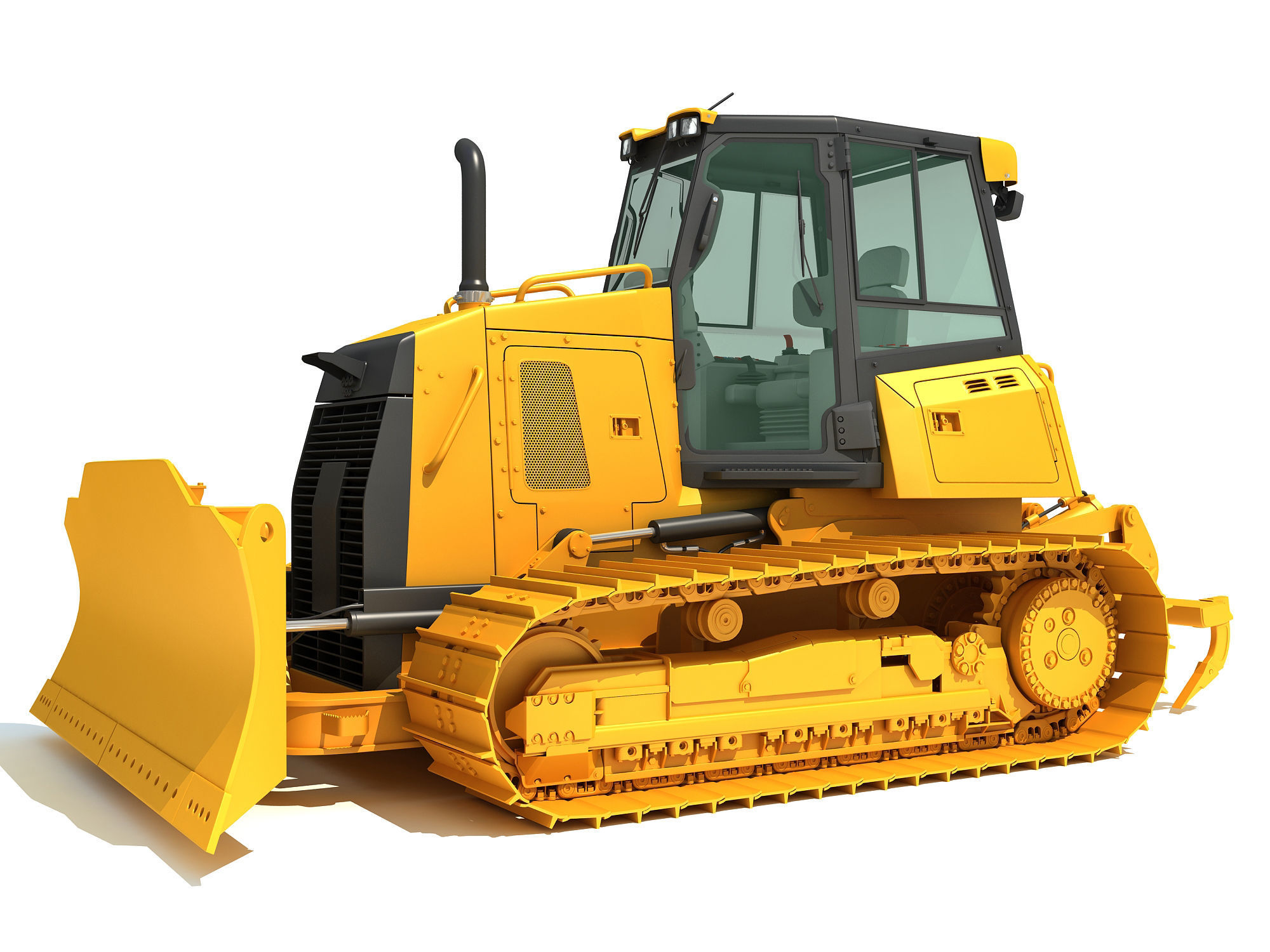Bulldozer Construction Dozer 3D model_1
