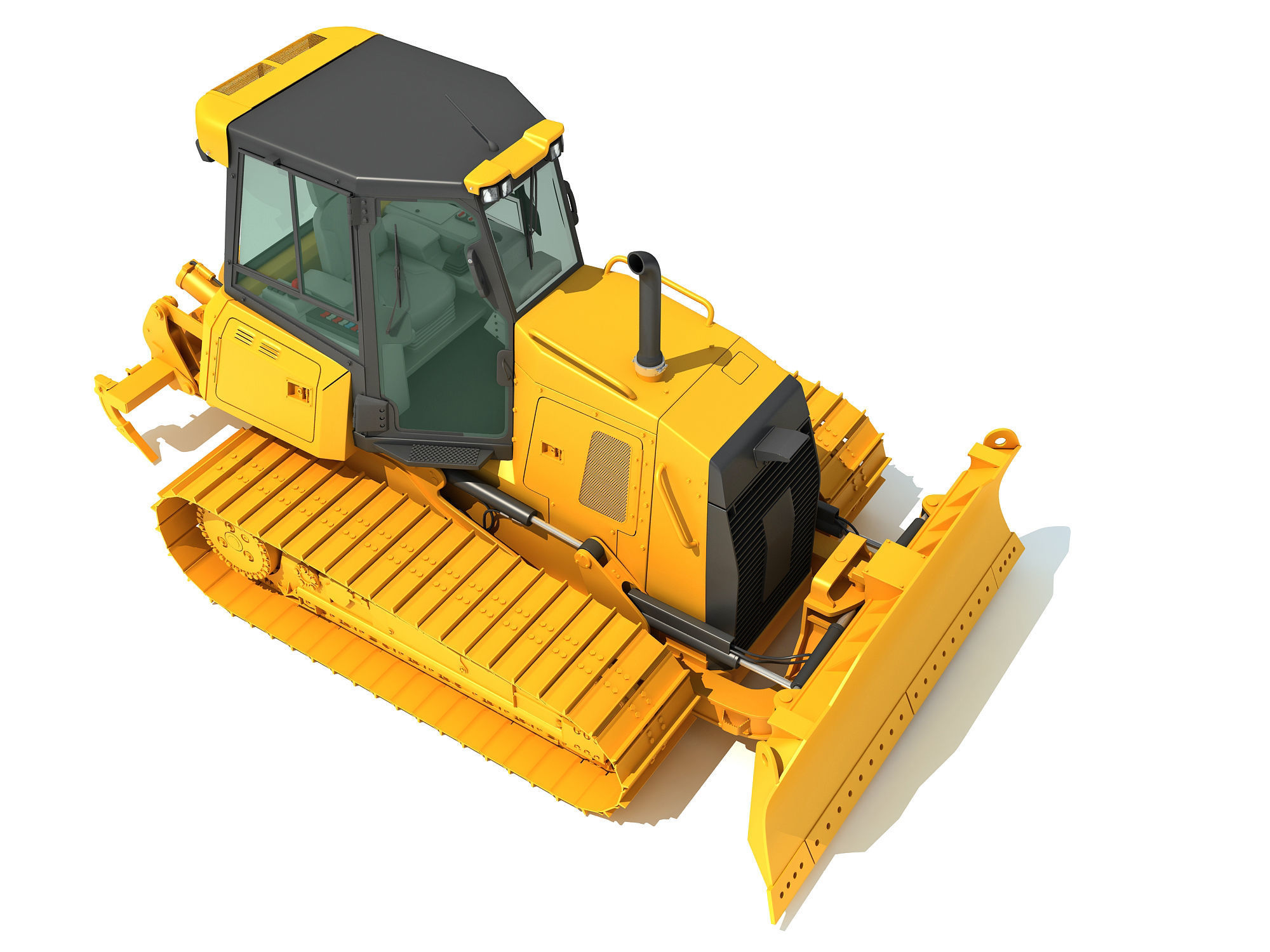 Bulldozer Construction Dozer 3D model_7