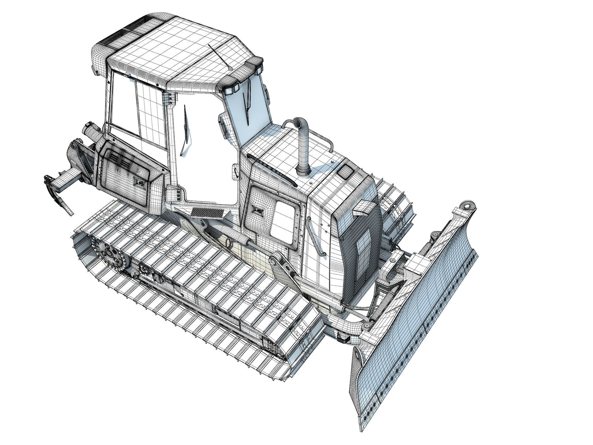 Bulldozer Construction Dozer 3D model_18