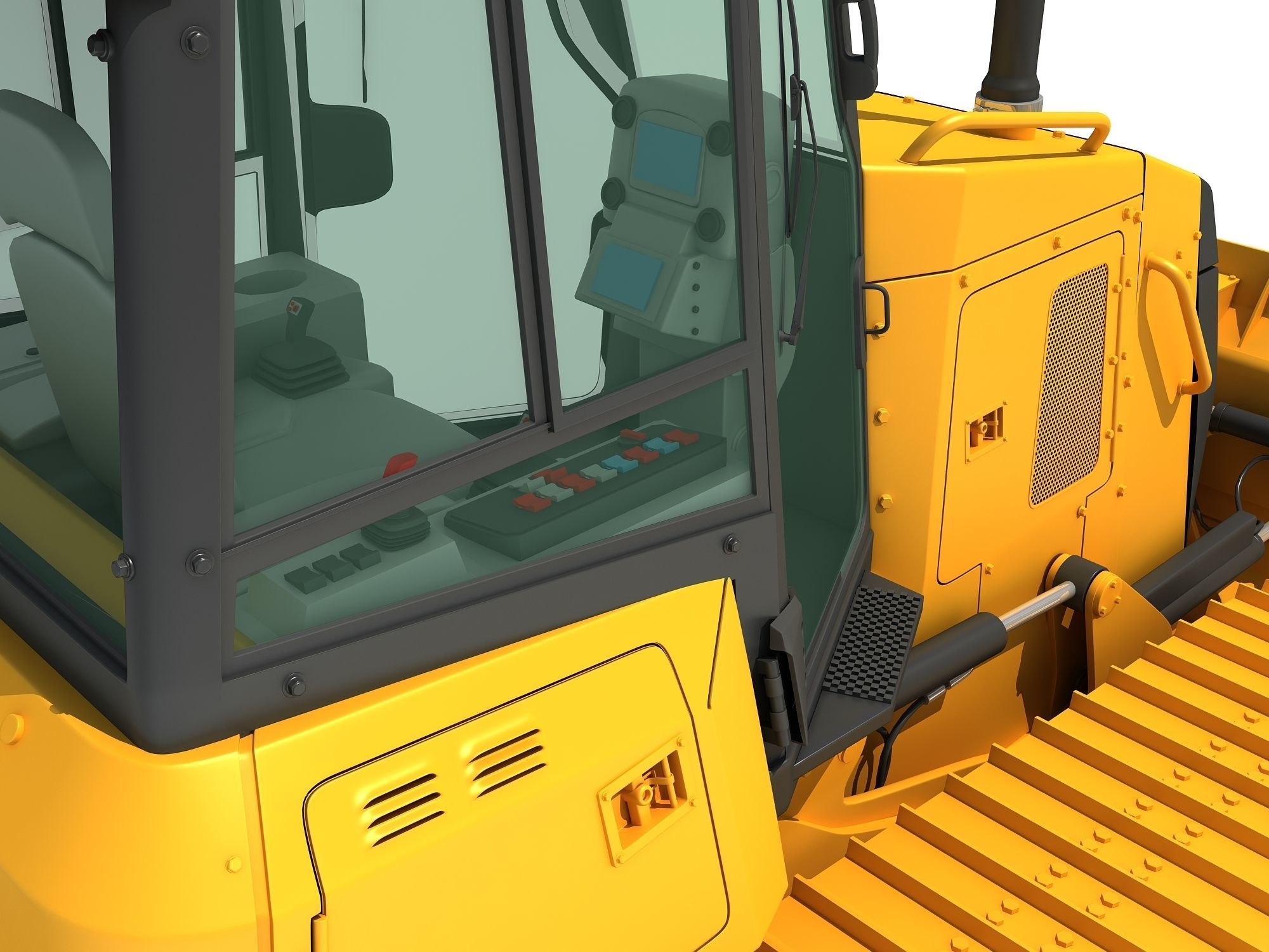 Bulldozer Construction Dozer 3D model_13