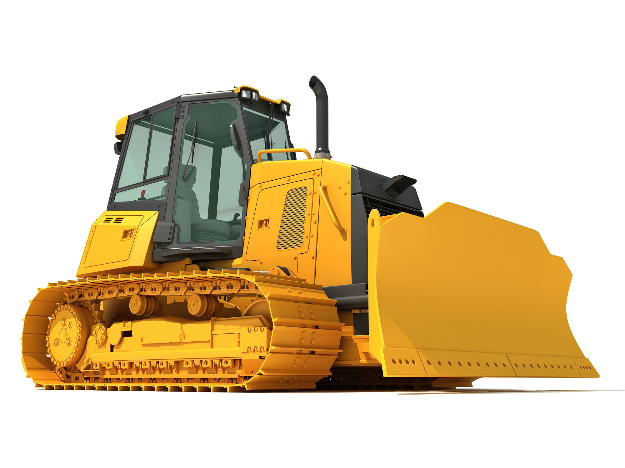 Bulldozer Construction Dozer 3D model_8