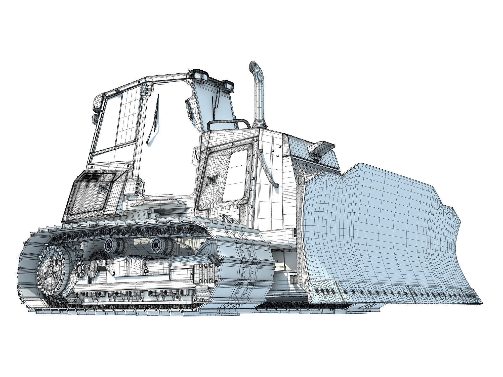 Bulldozer Construction Dozer 3D model_15