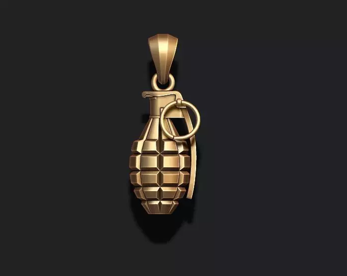 Grenade pendant 3D print model_0