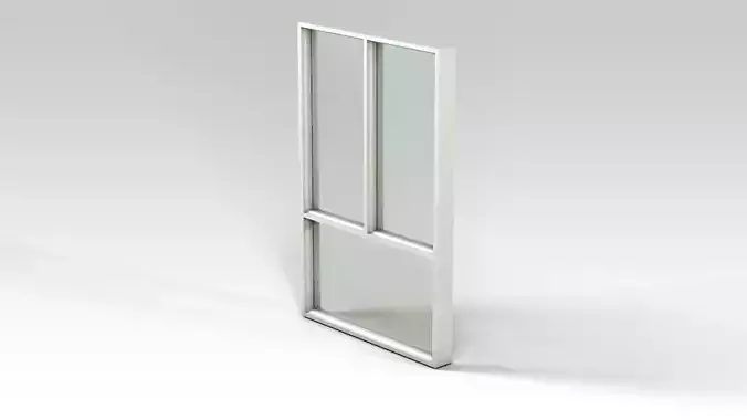 Window door with glass panels