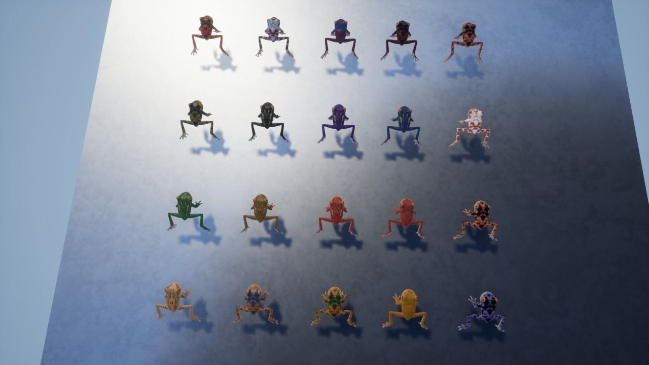 3D Frog Low-poly 3D model_3