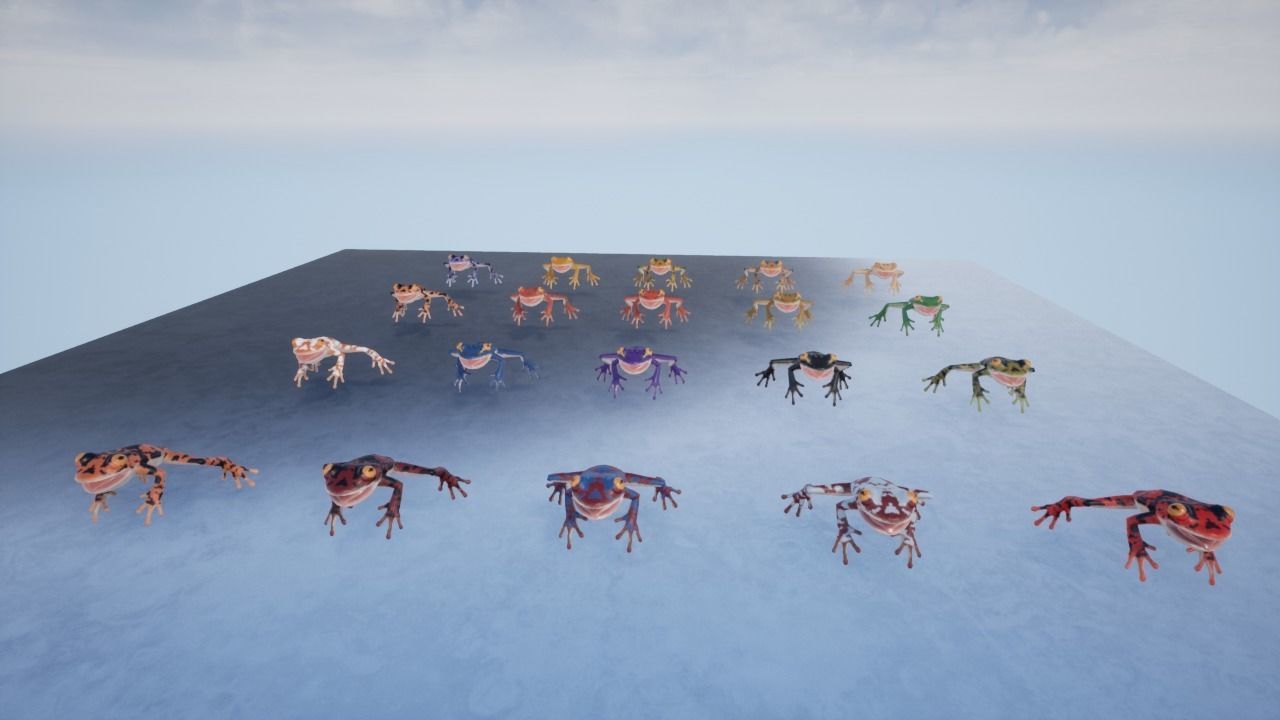 3D Frog Low-poly 3D model_5