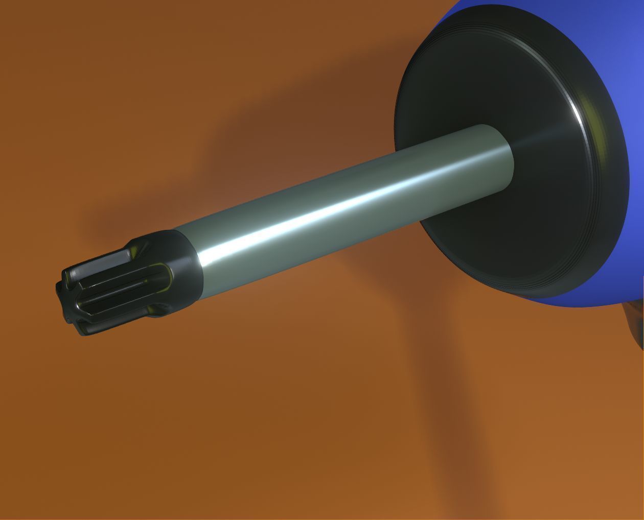 asset of three different types of screwdrivers 3D model CGTrader