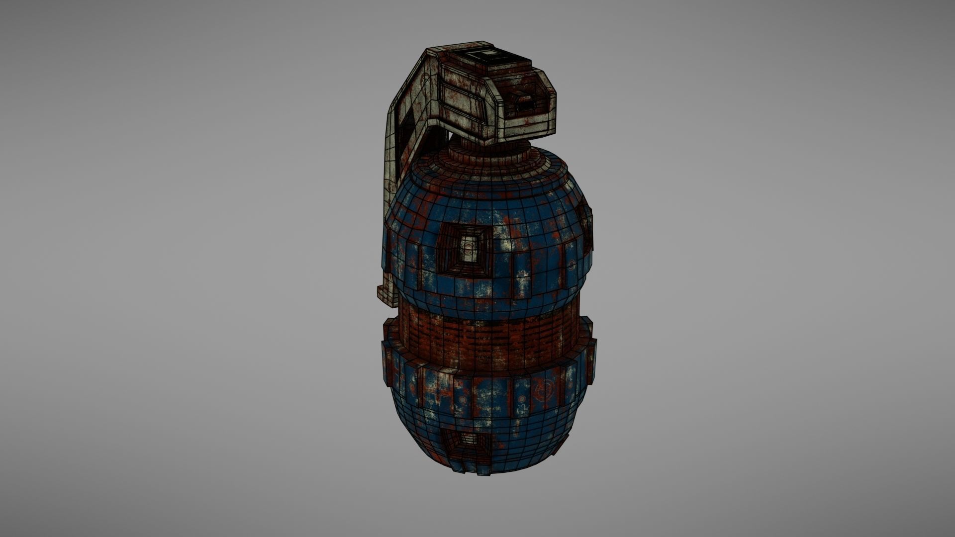Granade Sci fi 2 Low-poly 3D model_40
