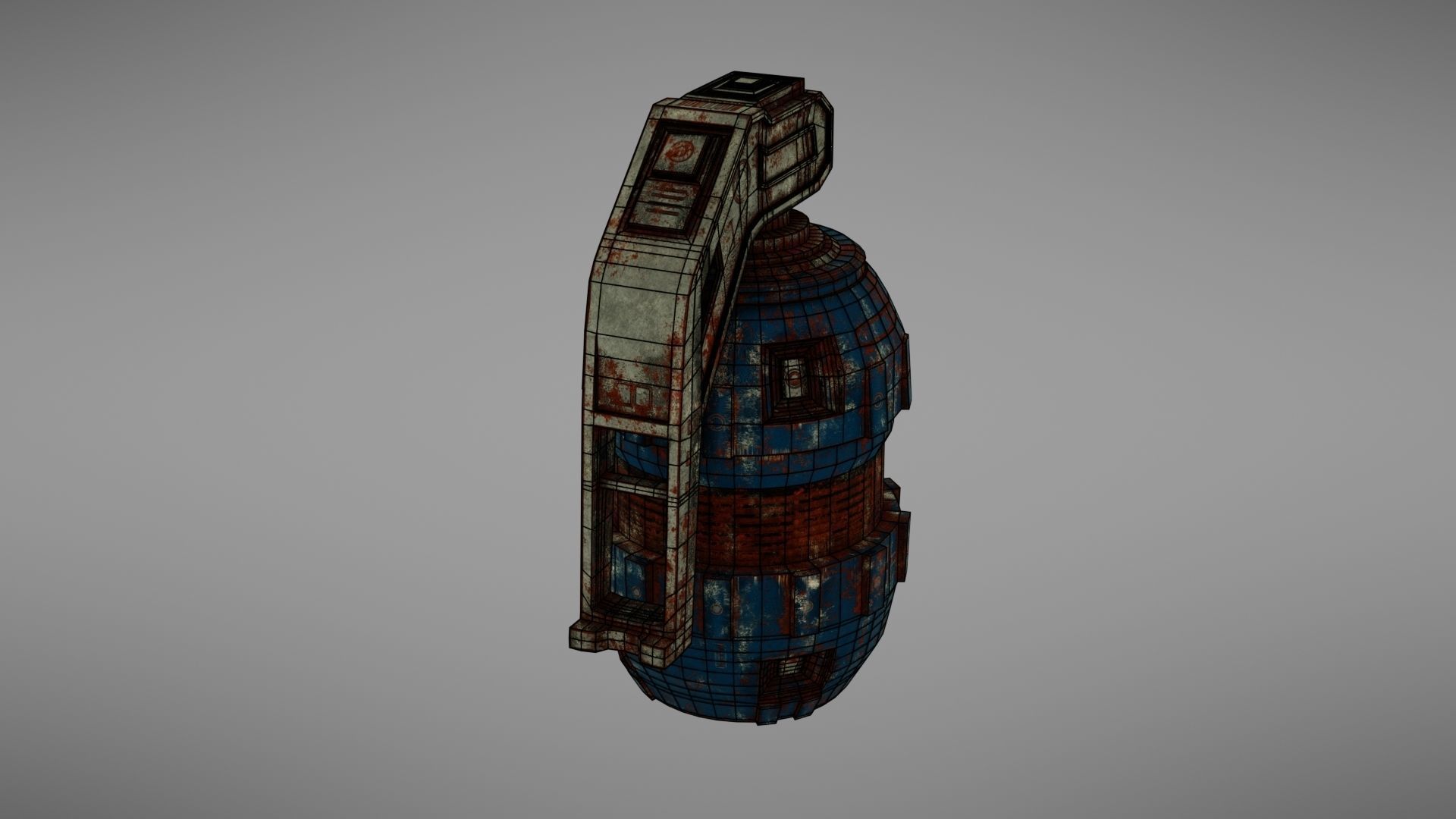 Granade Sci fi 2 Low-poly 3D model_30