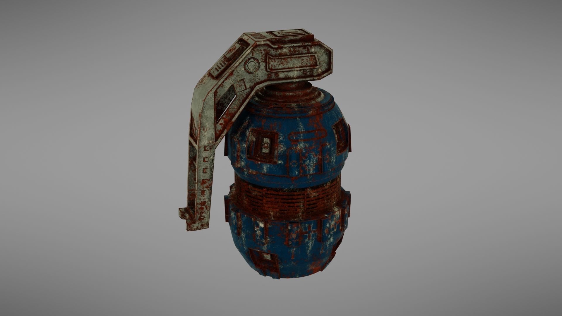 Granade Sci fi 2 Low-poly 3D model_8