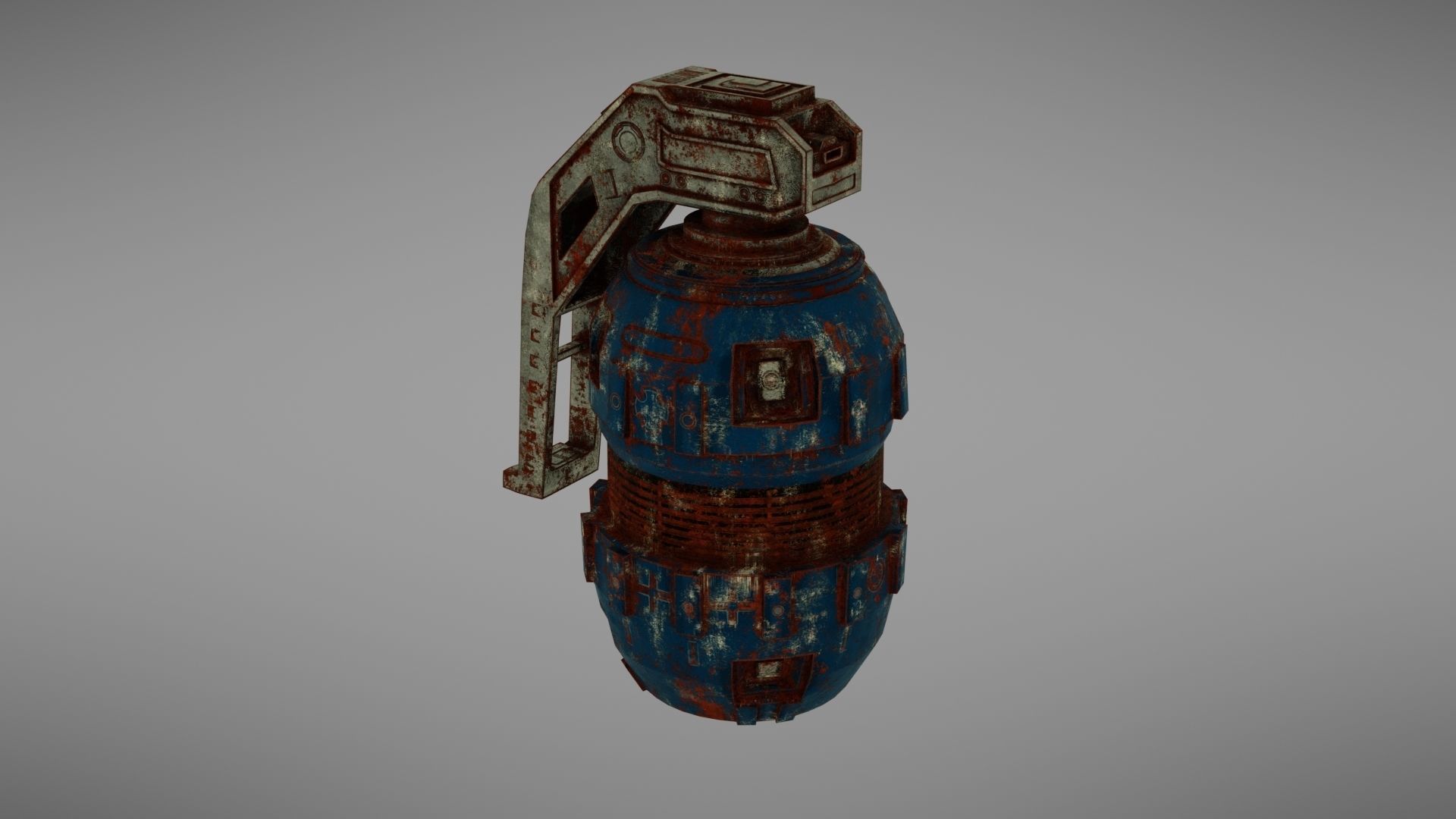 Granade Sci fi 2 Low-poly 3D model_4