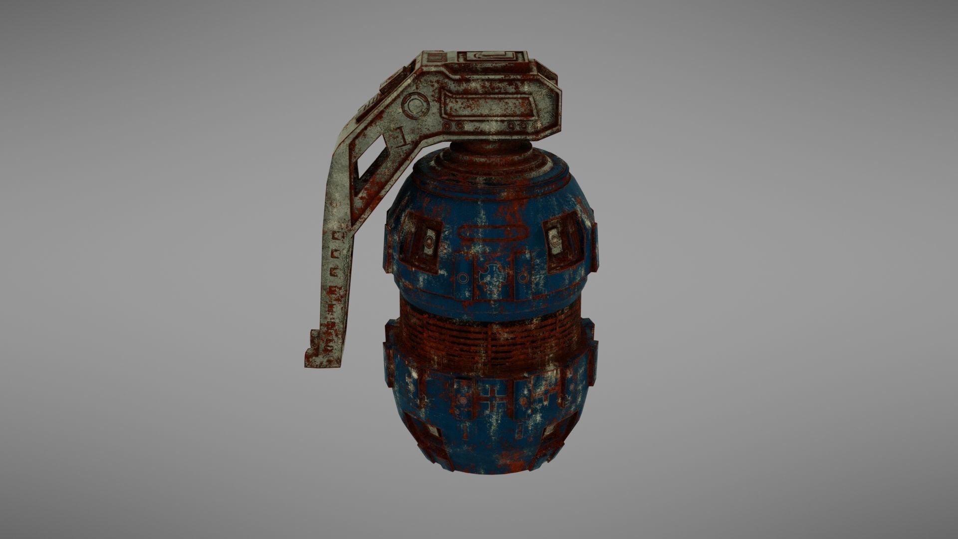 Granade Sci fi 2 Low-poly 3D model_7