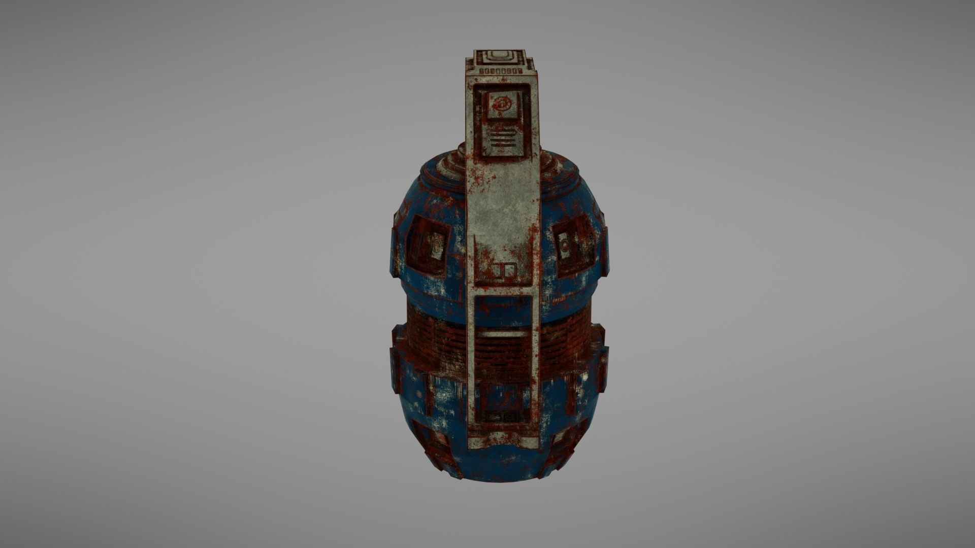 Granade Sci fi 2 Low-poly 3D model_11