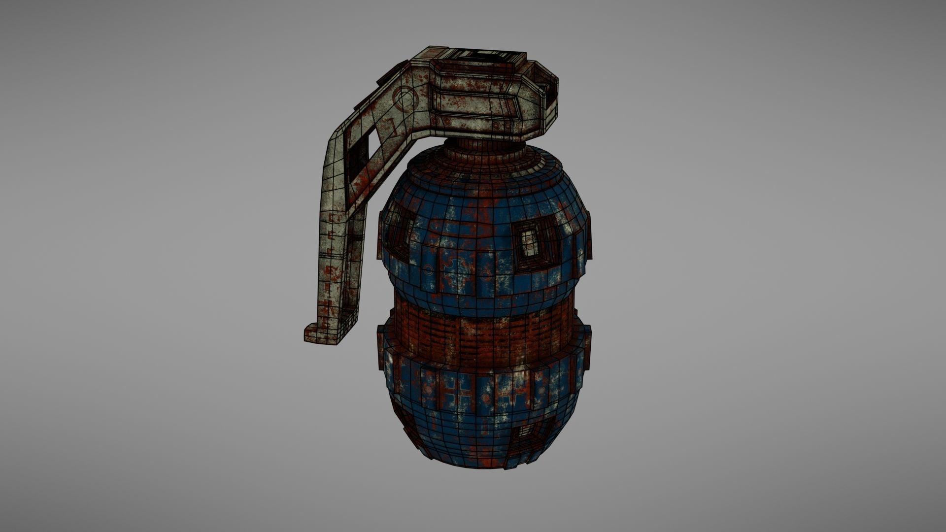 Granade Sci fi 2 Low-poly 3D model_26