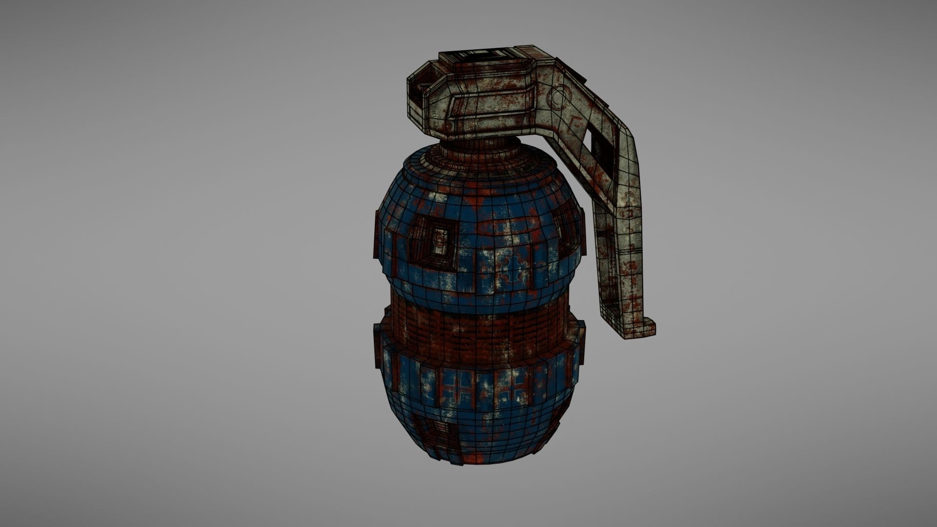 Granade Sci fi 2 Low-poly 3D model_35