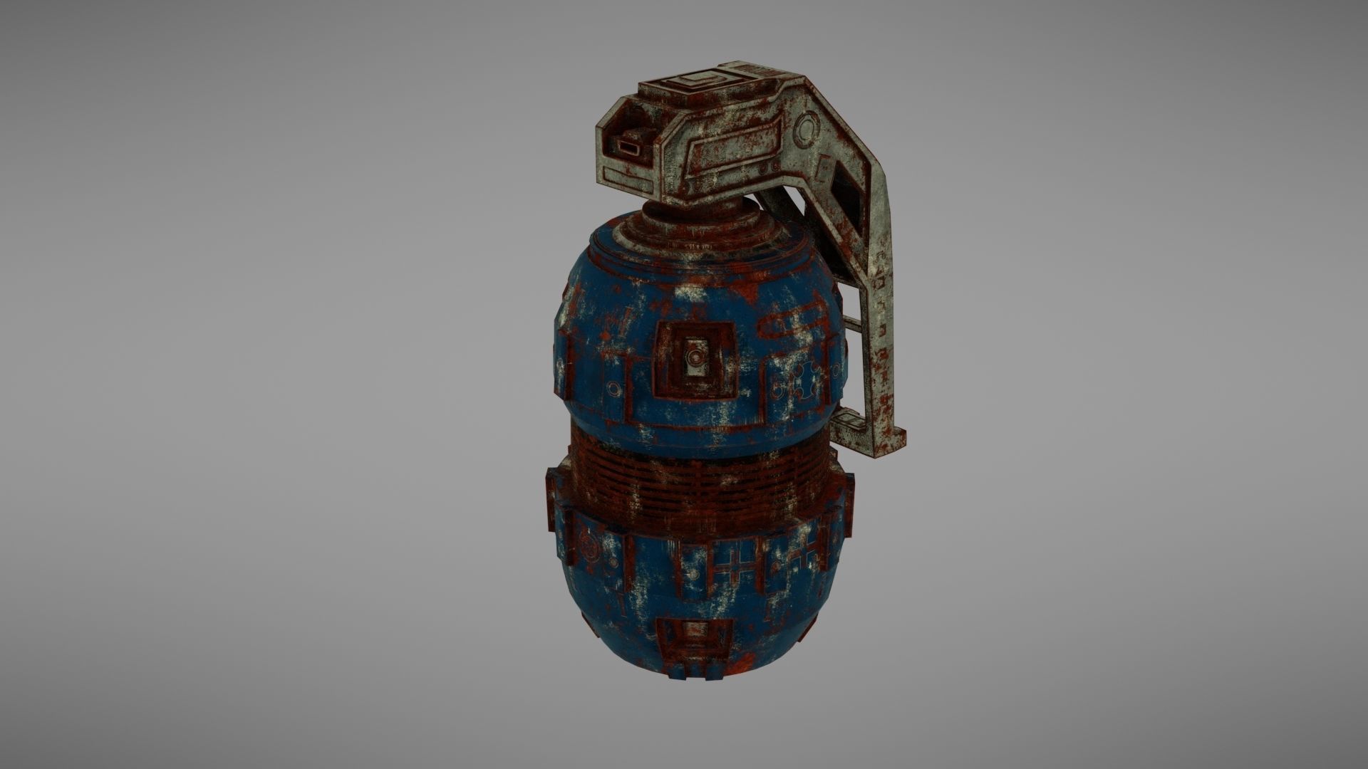 Granade Sci fi 2 Low-poly 3D model_16