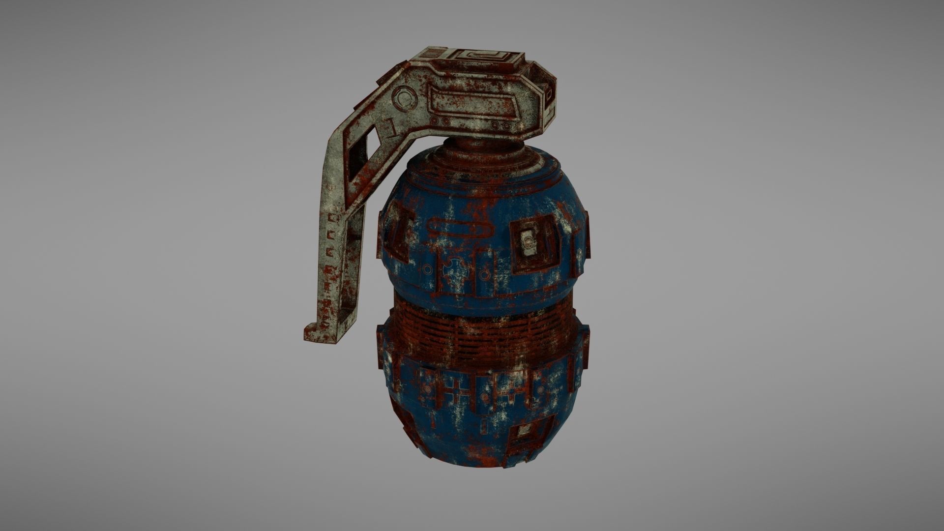 Granade Sci fi 2 Low-poly 3D model_6