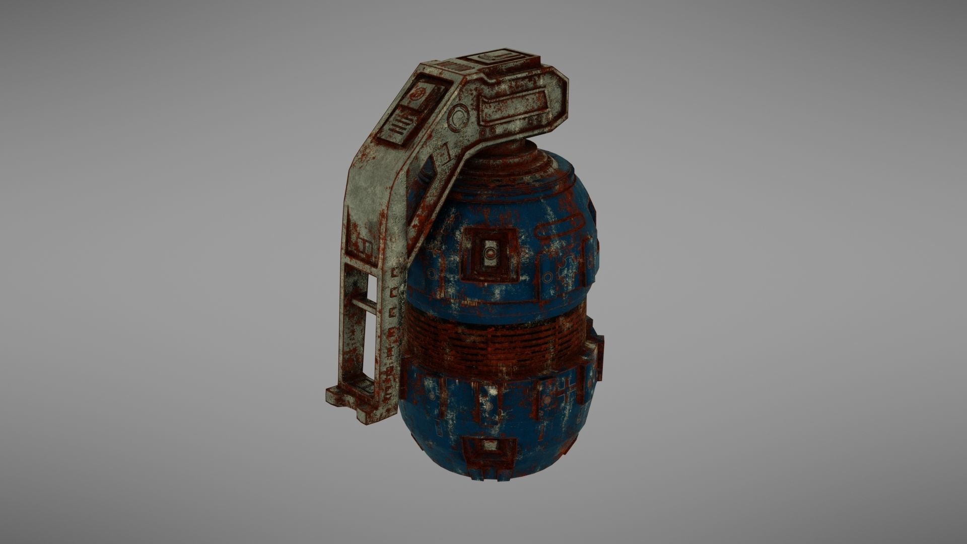 Granade Sci fi 2 Low-poly 3D model_9