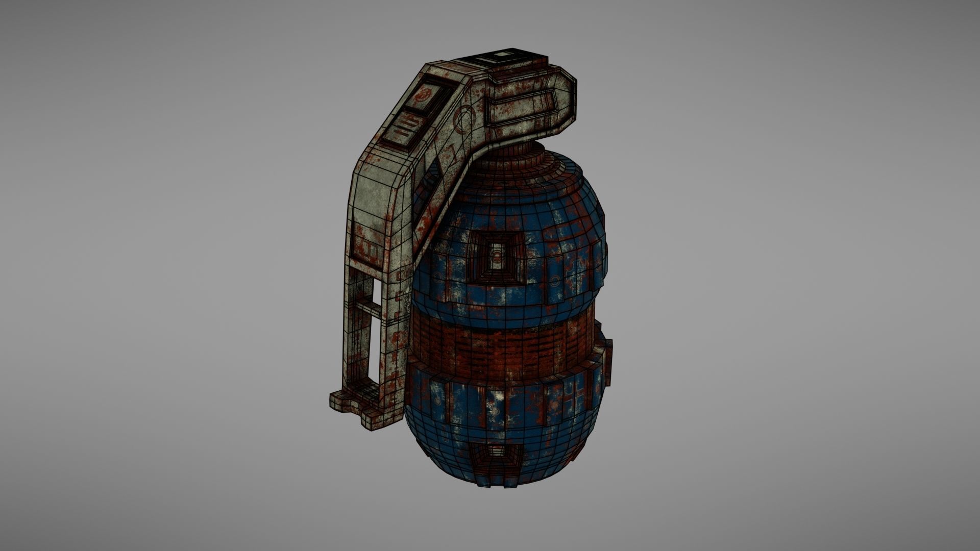 Granade Sci fi 2 Low-poly 3D model_29