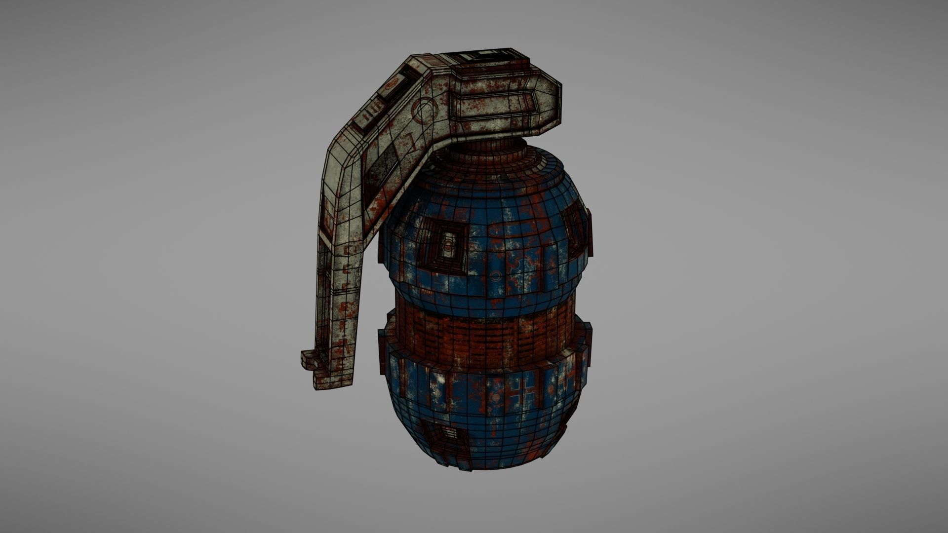 Granade Sci fi 2 Low-poly 3D model_28