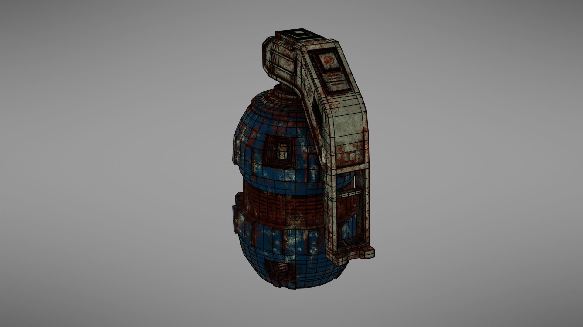 Granade Sci fi 2 Low-poly 3D model_32