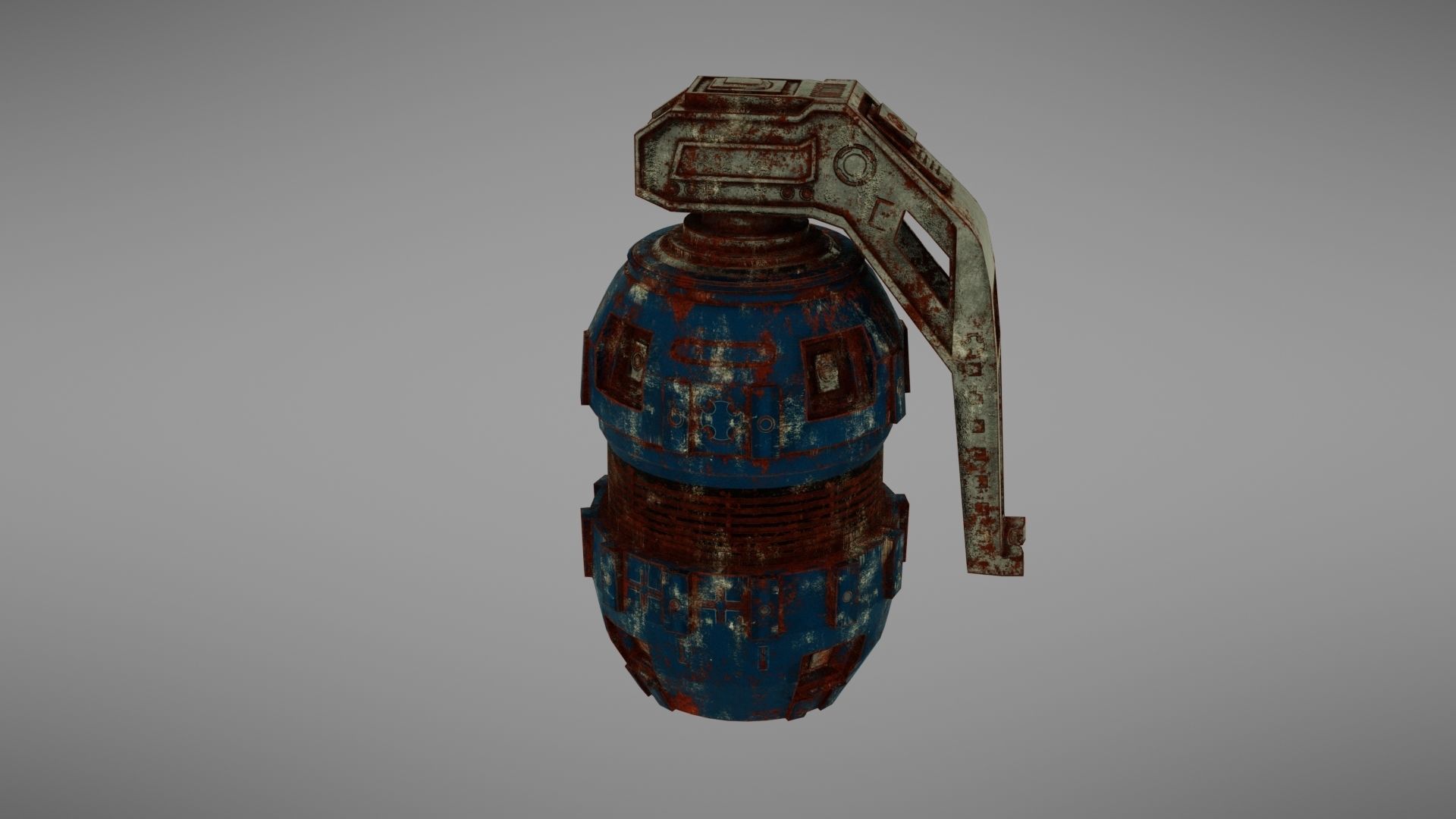 Granade Sci fi 2 Low-poly 3D model_14