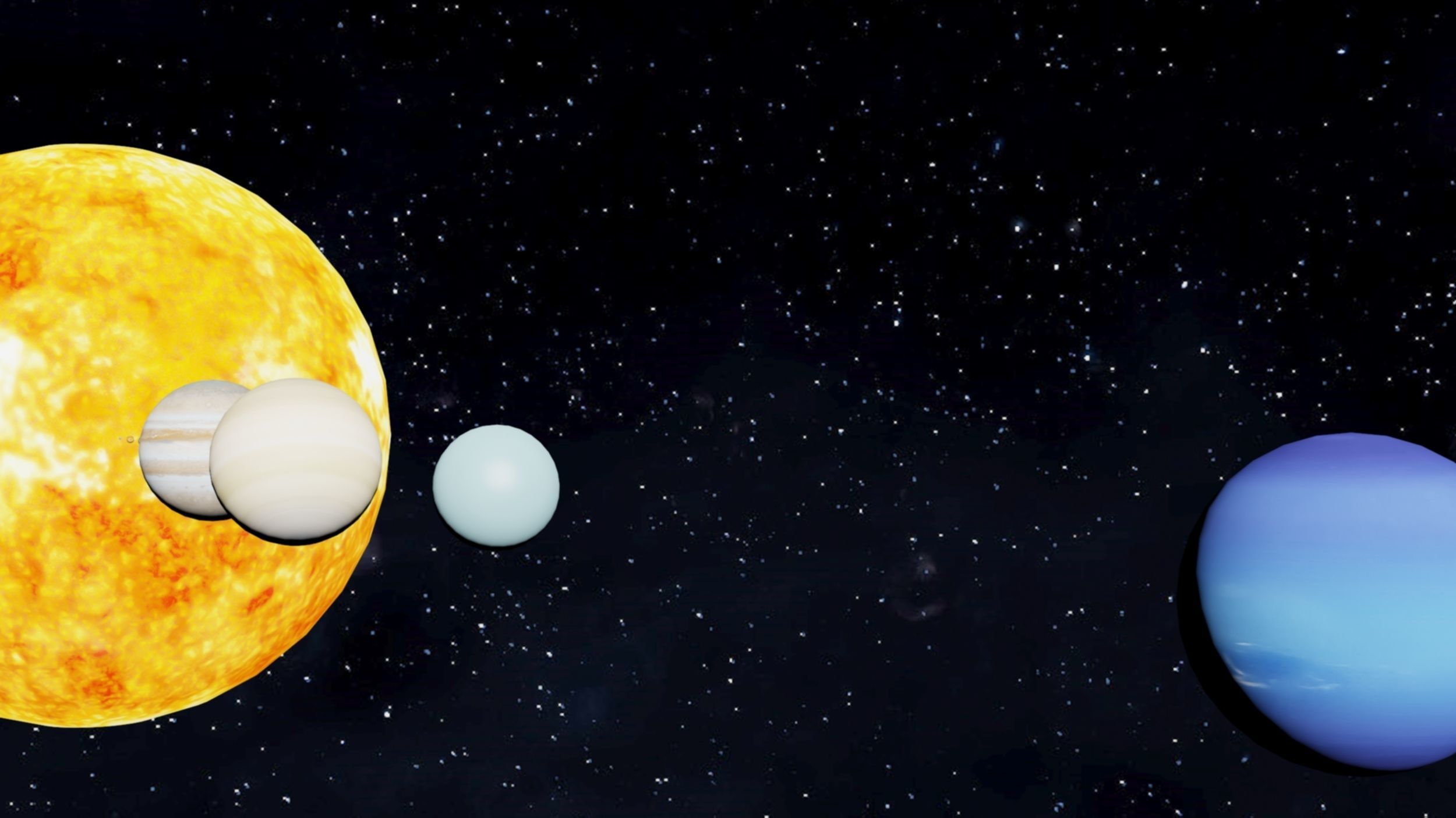 Solar System with all Planets Lowpoly Low-poly 3D model_24