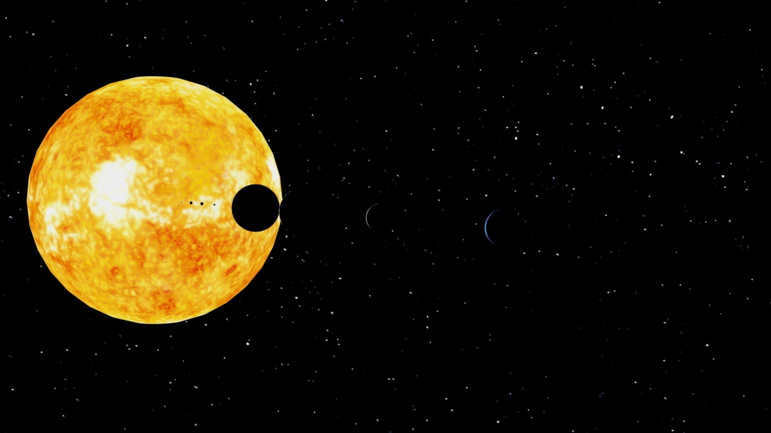 Solar System with all Planets Lowpoly Low-poly 3D model_13