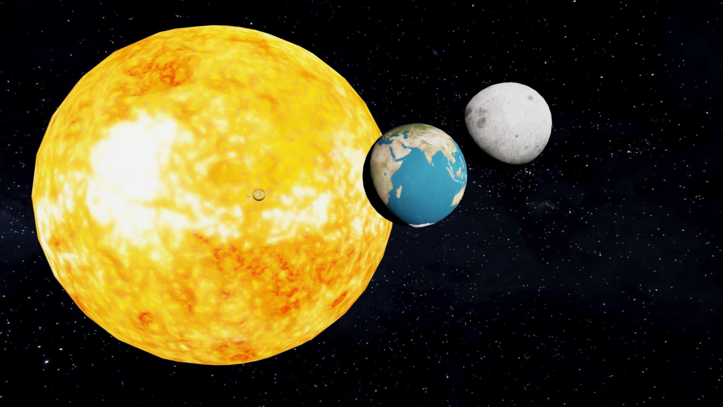 Solar System with all Planets Lowpoly Low-poly 3D model_25