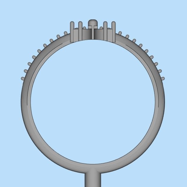 Women ring with rubies and diamonds 3dm stl 3D print model  3D print model_16