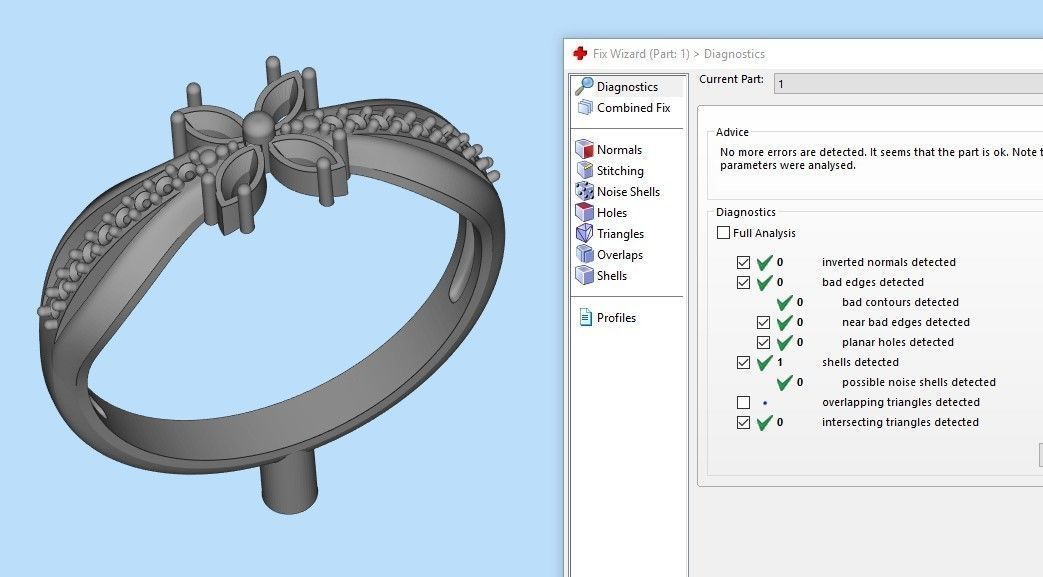 Women ring with rubies and diamonds 3dm stl 3D print model  3D print model_12