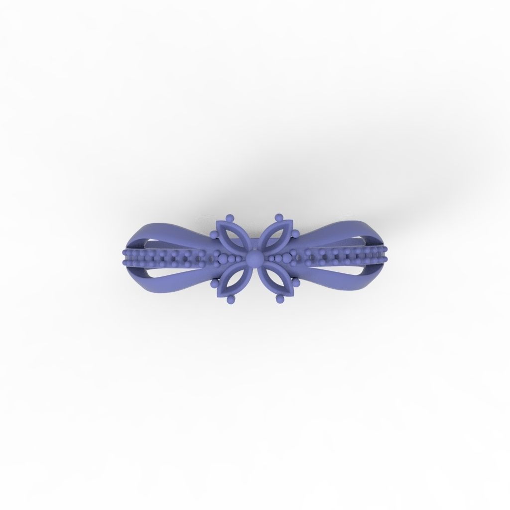 Women ring with rubies and diamonds 3dm stl 3D print model  3D print model_25