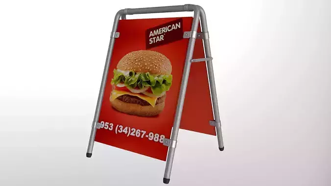 Sign Standing 3d model